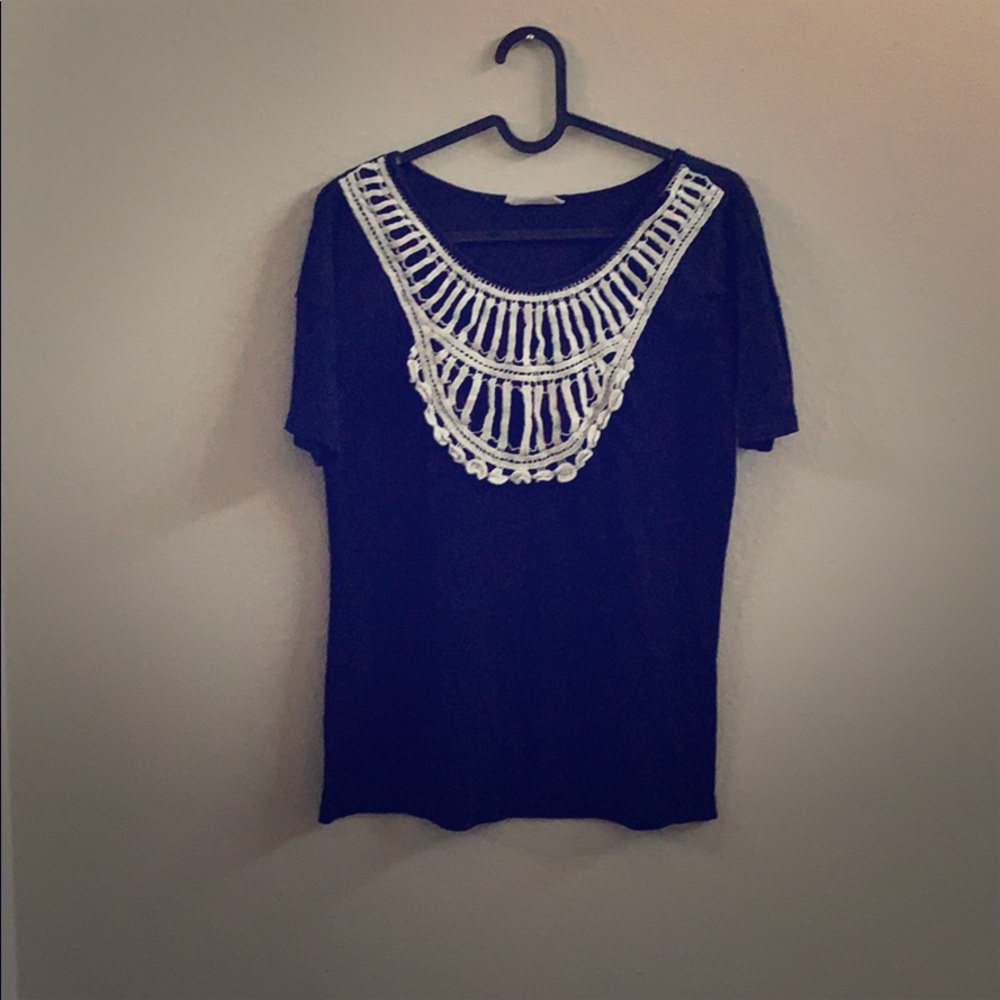 Lace Embroidered Shirt